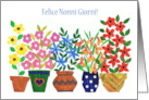 Grandparents Day in Italian with Flowers Blank Inside card