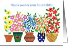 Thank You for Hospitality with Bright Flowers card