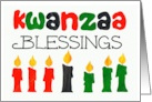 Kwanzaa Blessings with Red Green and Black Candles card