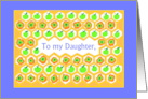 Daughter’s Rosh Hashanah Greetings Honeycomb Apples Persimmon card