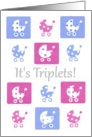 New Triplets Announcement Card (boys & girls) card