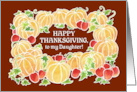 For Daughter at Thanksgiving with Pumpkins and Apples card