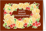 Belated Thanksgiving with Pumpkins and Apples card