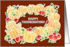 Thanksgiving Greeting with Pumpkins and Apples card