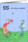 55th Birthday Card for a Golfer card