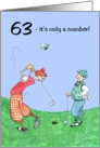 63rd Birthday Card for a Golfer card