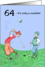 64th Birthday Card for a Golfer card