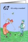 67th Birthday Card for a Golfer card