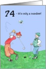 74th Birthday Card for a Golfer card