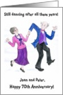 70th Wedding Anniversary Card - Dancing Couple card