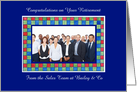 Retirement Congratulations Photo Card from Colleagues card
