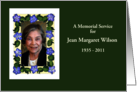 Memorial Service or Funeral Invitation Photo Card