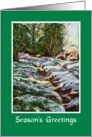 Christmas ’Season’s Greetings’ Card with Snowy Landscape card