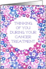 For Cancer Patient Thinking of You with Pink and Blue Flowers card