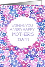 For Mother’s Day with Pink Purple and Blue Flowers card