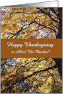 Custom Front Thanksgiving for Anyone with Trees in Autumn card