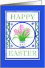 Easter Greetings with Pink Hyacinths card