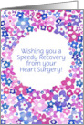 Custom Front Get Well Wishes with Pink, Purple and Blue Flowers card