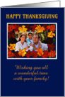 Thanksgiving Custom Photo with Fall Foliage Blank Inside card