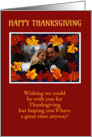 Thanksgiving Custom Photo with Fall Foliage Blank Inside card