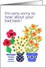 Custom Front Get Well Card - Flower Pots card