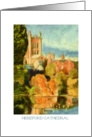 Fine Art Card - Hereford Cathedral in Autumn card