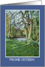 German Easter Card - Riverbank in Early Spring card