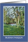 Italian Easter Card - Riverbank in Early Spring card