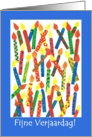 Birthday Candles Card with Dutch Greeting card