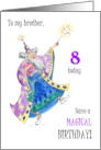 Brother’s 8th Birthday with Wizard Casting Spells card