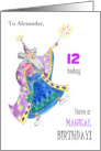 Custom Name and Age Birthday Wishes with Magician card