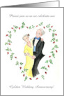 Custom Front Wedding Anniversary Invitation Dancing Couple card