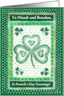 Custom Name St Patrick’s Day Shamrock Greeting card