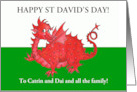 Custom Front St David’s Day Dragon Greeting Blank Inside card