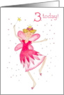 3rd Birthday Wishes with Pink Fairy card