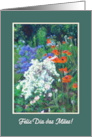 Mother’s Day Greeting in Portuguese with Flower Garden Blank Inside card