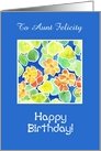 Custom Front Summer Garden Birthday Card for an Aunt card