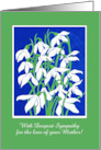 Custom Front Sympathy for Loss of Loved one with Snowdrops card