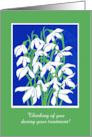 Custom Front Depression Support with Snowdrops on Blue and Green card