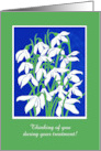 Custom Front Depression Support with Snowdrops on Blue and Green card