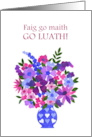 Get Well in Irish Gaelic Bouquet of Flowers Blank Inside card