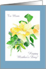 Custom Front Mother’s Day Greetings with Yellow Roses card