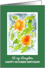 Daughter’s October Birthday Bright Orange Marigolds card