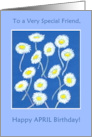 For Friend’s April Birthday with Daisies card