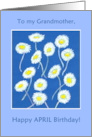 Grandmother’s April Birthday with Daisies card