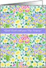 Custom Front Get Well from Hip Surgery with Primroses Pattern card