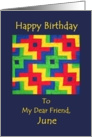Quilting Birthday Card, Name Specific card