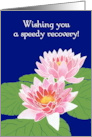 Get Well Wishes with Two Pink Water Lilies card