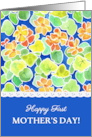 First Mother’s Day with Pretty Nasturtiums Pattern card