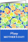 Mother’s Day Greetings with Pretty Nasturtiums Pattern card